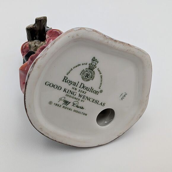 Vintage Royal Doulton 1952 4" Figurines Good King Wenceslas 3262 Town Crier 3261 - Picture 4 of 12